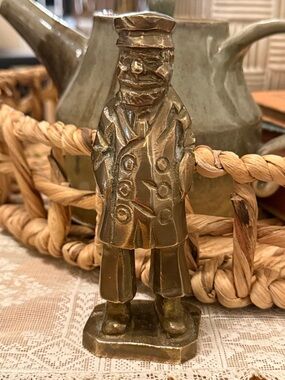 Solid Brass Old Salty Captain Figurine
